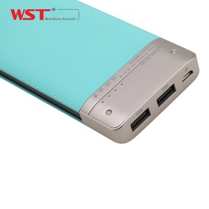 Oem/ODM WST 革と金属材料 <span class=keywords><strong>9000</strong></span> 2600mah の安い電源銀行バッテリー充電器とロゴ