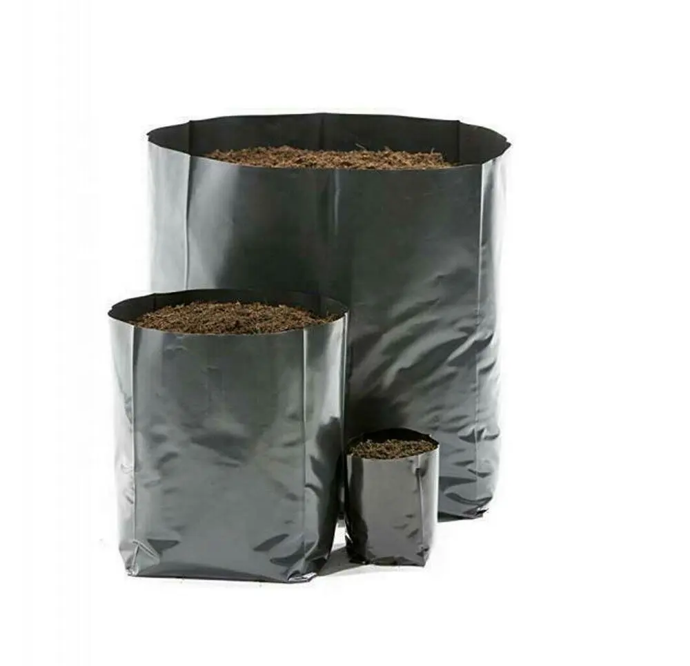 온실 과일 야채 정원 원예 보육 폴리 심기 가방 검은 플라스틱 성장 가방