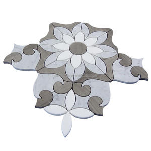 Hot bán carrara trắng new bằng tia nước pattern marble mosaic - Product Image 2