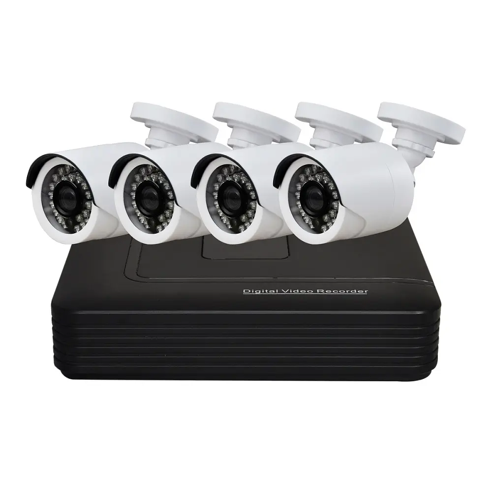 home security surveillance camera system with 4ch ahd camera 1080p 4 channel dvr kit