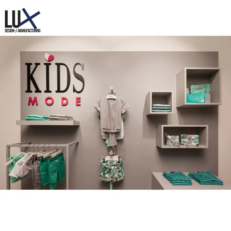 LUX Design-estantería de ropa para niños, expositor a medida para tienda, tienda insignia