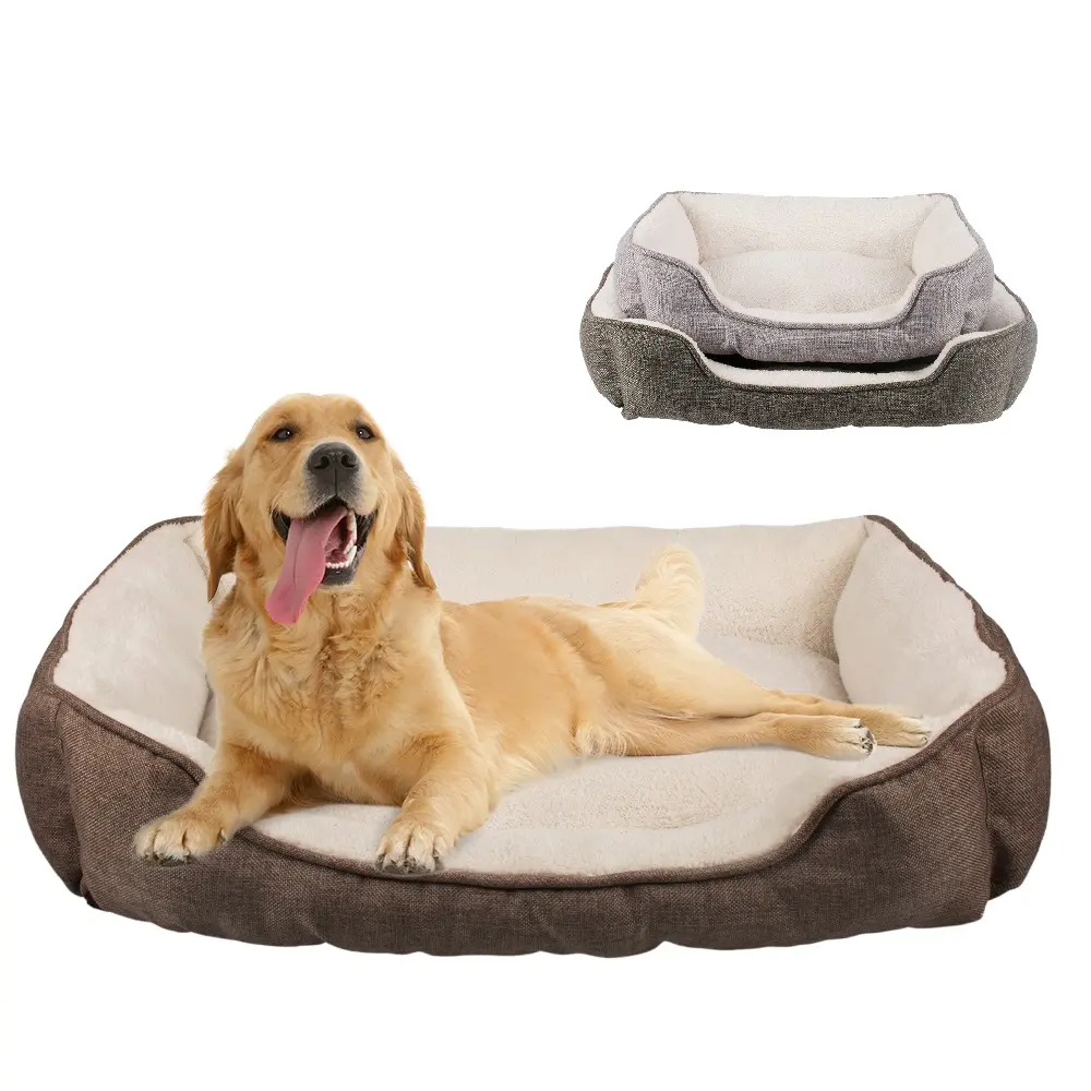 En gros Oem Haute Qualité Personnalisé Petit Chien Conception Literie Lavable Lit De Chien de Luxe