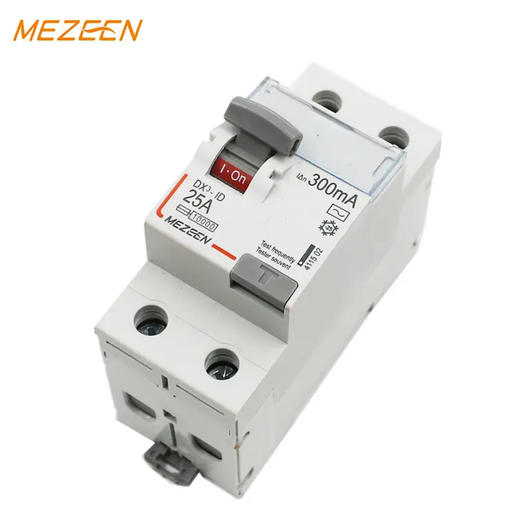 Type électronique rccb elcb 30ma 100ma 300ma 500ma 10ka rcd sécurité ménage 32a 40a 63a disjoncteur