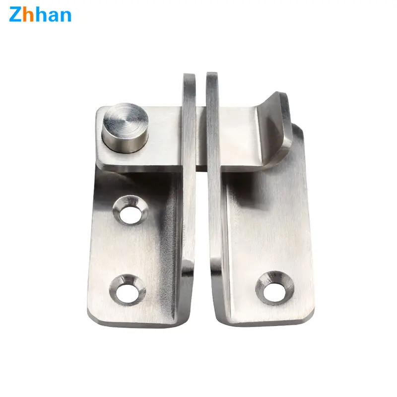 Zhanhan Slide Baut Kunci Pintu Gerbang Terkunci Kecil Gembok Pengait Stainless Steel Brushed