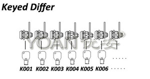 Keyed Alike/<strong>Differ</strong> Master Key <strong>System</strong> Coil Security Cable Lock with Anchor for Phones Desks Tablets <strong>Computer</strong> Laptops - Product Image 4