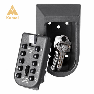 Caja de Seguridad con botón de combinación para almacenamiento de llaves, caja de seguridad con código reiniciable para casa, llaves de repuesto montadas en la pared al aire libre, 10 unidades