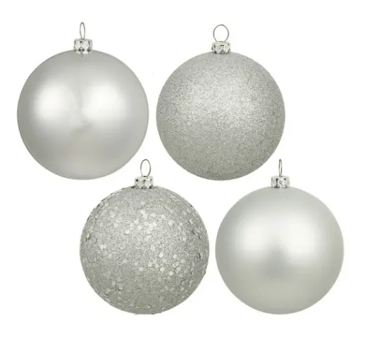 Venta al por mayor, personalizado, plata, mate, purpurina, adornos chinos para árbol de Navidad, proveedor de bolas