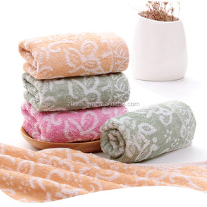 Bamboo Fabric Bath Terry <strong>Towel</strong> Jacquard Design Jacquard <strong>Towels</strong> Flower - Product Image 2