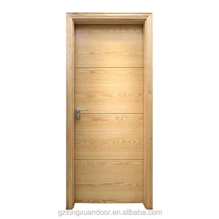 Porta interna in legno di nuova concezione in rovere rosso porta a filo a pannelli singoli