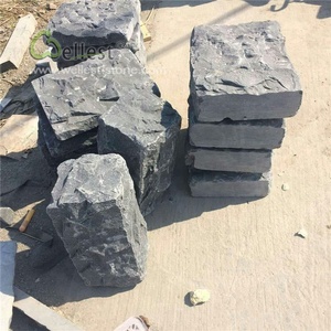 טבעי שחור אבן גיר Fieldstone עבור חיצוני אבן קיר חיפוי