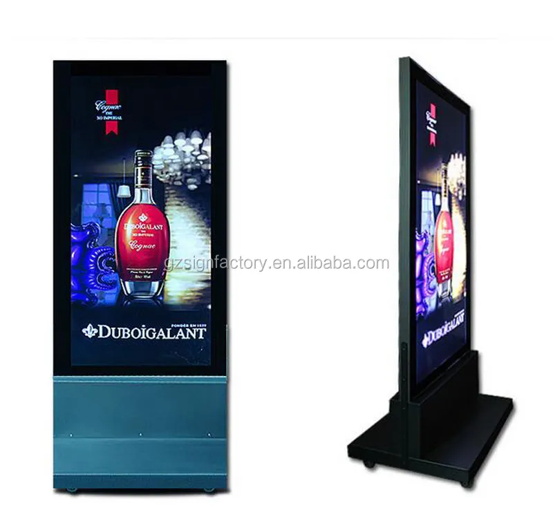 Telaio in alluminio Ristorante menu display slim led luci stand up Light box segno