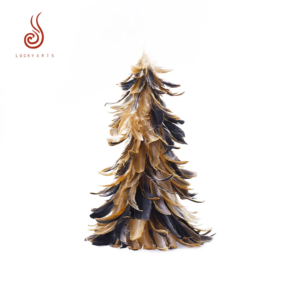 Pohon bulu ayam celup 40cm grosir murah untuk dekorasi pohon Natal