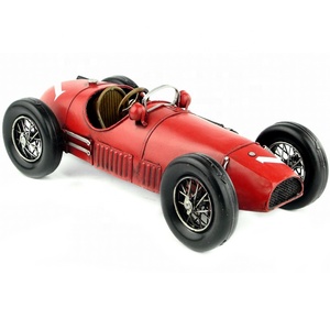 1953手工红色500 F2赛车运动复古玩具车模型压铸磅秤金属工艺品家居装饰