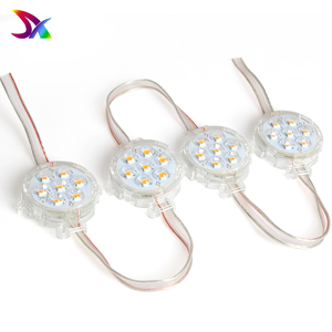 Fonte de luz de <span class=keywords><strong>led</strong></span>, fonte de luz de ponto de <span class=keywords><strong>led</strong></span> de 50mm dc24v 7 leds para iluminação rgb de diversão