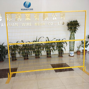 出口加拿大用于道路屏障的用于人群控制的热浸镀锌粉末涂层焊接临时围栏