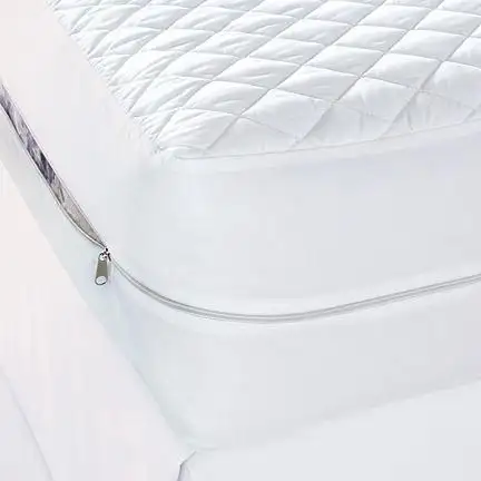 Không Thấm Nước Bed Bug Quilted Mattress Cover Với Zipper Cho Khách Sạn Và Bệnh Viện