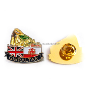 Nhà Máy Rock of <span class=keywords><strong>Gibraltar</strong></span> Huy Hiệu Lưu Niệm Tùy Chỉnh <span class=keywords><strong>Pins</strong></span> Mềm Men Kim Loại Ve Áo Pin - Product Image 1