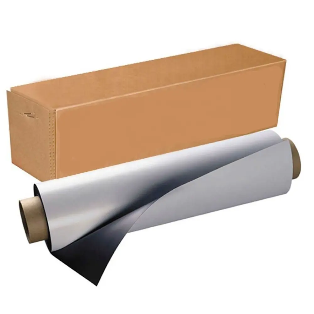 Doppelseitiger Kleber dünner PVC laminierter Rohling A4 weiches Whiteboard Gummi material flexibler Kühlschrank Magnet rolle Magnet folie