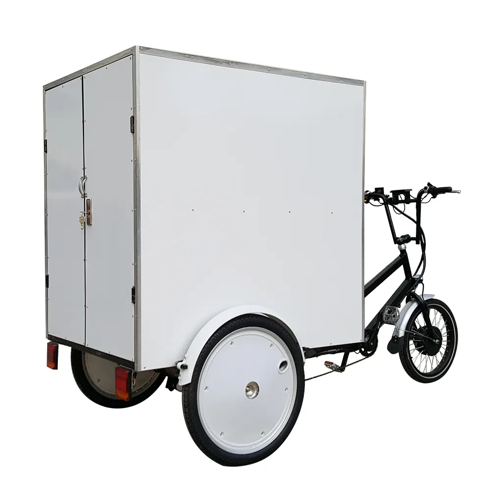 Трехколесный грузовой трехколесный велосипед мощностью 500 Вт с аккумулятором