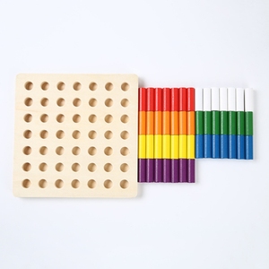 Ahşap oyuncaklar Montessori Jumbo pegboard el-göz Koordinasyonu Zihinsel Gelişim Oyuncak Çocuklar Renk Biliş Oyuncak - Product Image 4