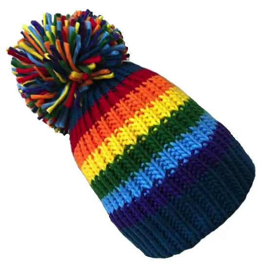 Cappello da Bobble Gorro personalizzato, cappelli da berretto invernali in acrilico con pompon Slouchy Sport all'ingrosso