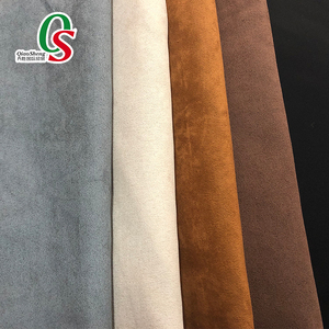 100% Polyester Tổng Hợp Chải Vải Da Lộn Cho Giày Mũ Sofa Bọc - Product Image 1