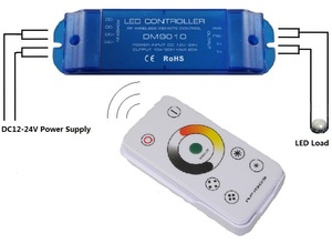 DM9010 2CH CCT светодиодный регулятор температуры цвета 2CH RF LED беспроводной сенсорный контроллер RF - Product Image 6