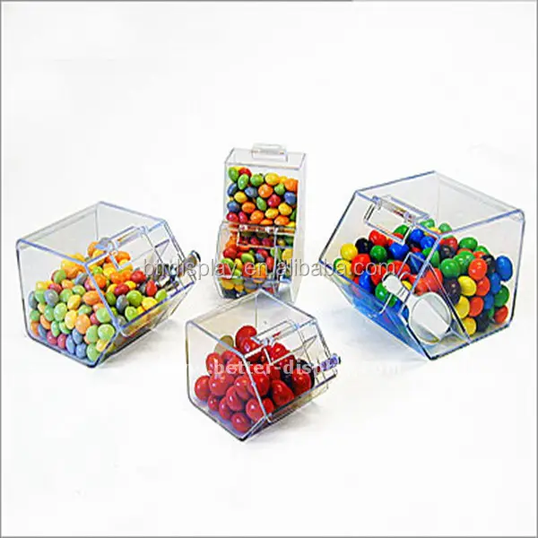 Personnalisé clair acrylique présentoir de bonbons en plexiglas boîte