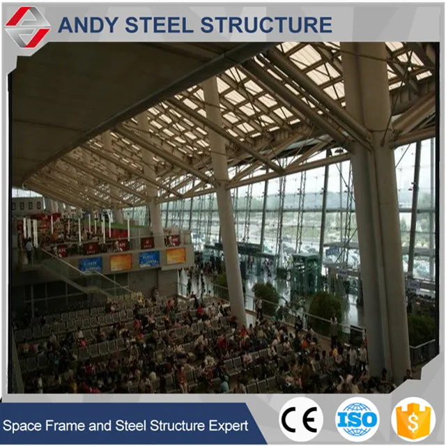 Steel structure space frame bus station in use for export