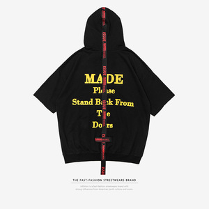 メンズカスタムヒップホップ特大パーカーTシャツ綿100% 、半袖、Oネックの素晴らしいロゴまたはプレーンパターン