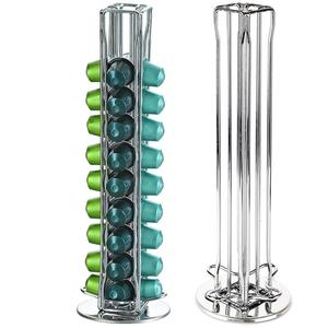 ที่ตั้งแคปซูลกาแฟเนสเพรสโซแบบพับได้ทำจากโลหะ,ที่ใส่แคปซูลทำจาก Nespresso สำหรับตั้งโชว์ Dolce Gusto ชั้นวางแบบฝักรูปตัวที Tiffity - Product Image 4