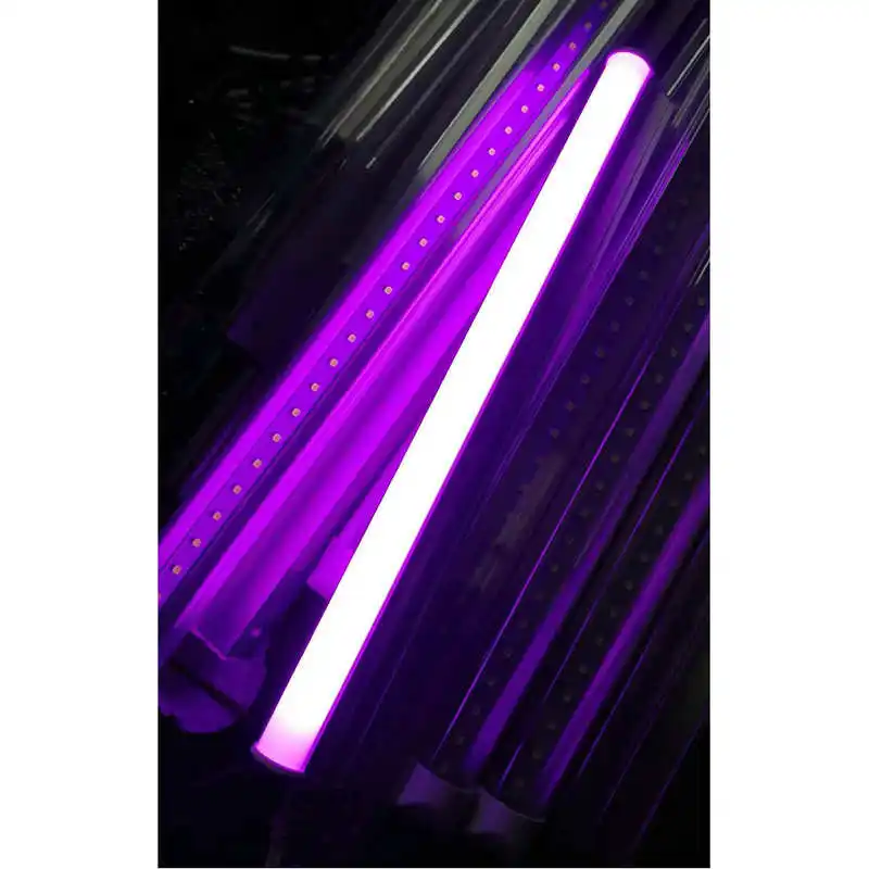 Tubo de luz led fluorescente decorativo multicolor púrpura rgb