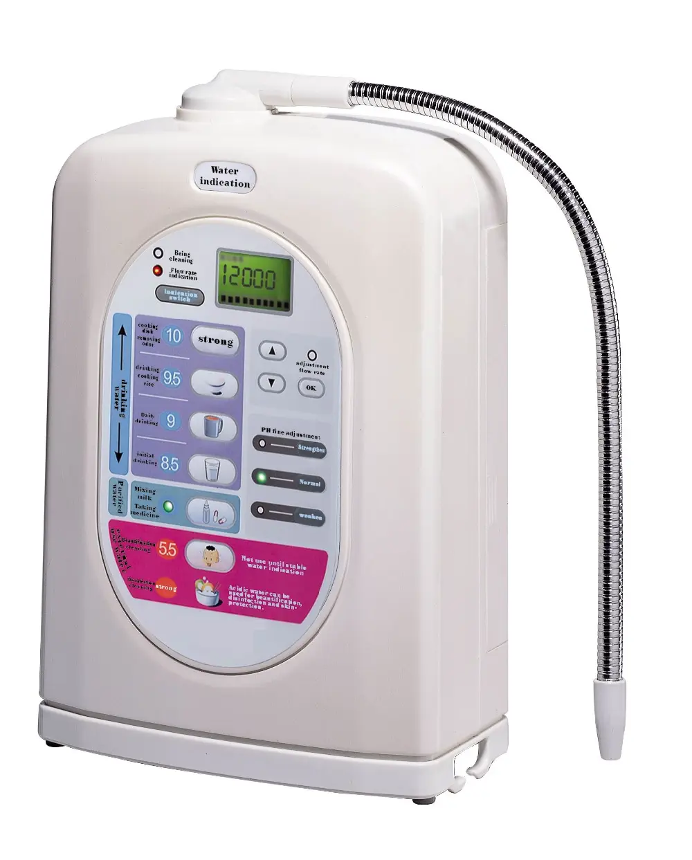 Máquina de água ionizada alcalina com filtro externo ionizador de água alcalina portátil