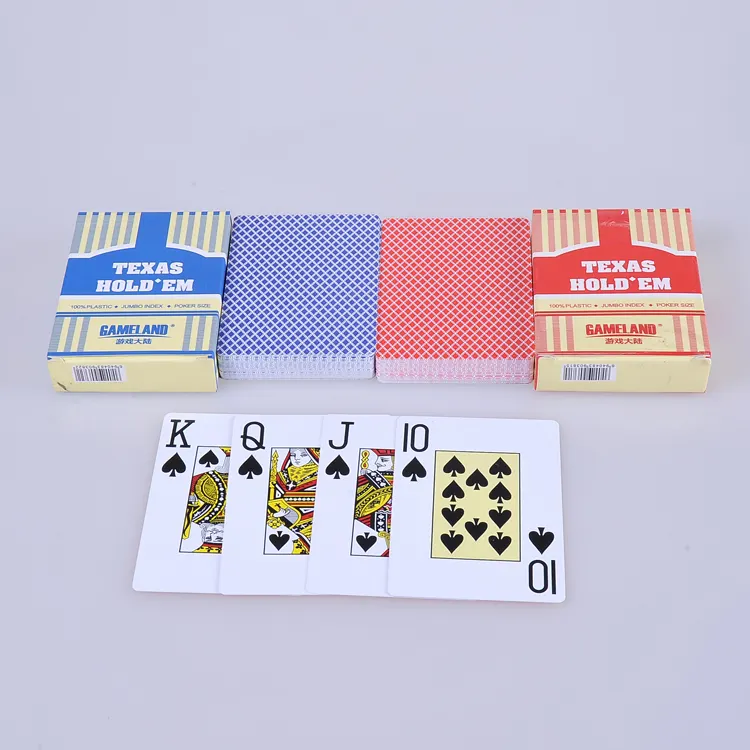 Yüksek kalite özel oyun PVC Poker su geçirmez ücretsiz örnek köprü SHUNDA makinesi için plastik iskambil kartları A4 levha kağıt 80gsm