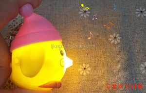 Mới nhất thiết kế cheep âm thanh LED ánh sáng gà Keyring Torch mini Key chủ - Product Image 5