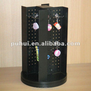 Doppel flächen Stahl Peg board Rack Retail Fixture Counter Spinning Key Ring Display Stand für Shop-Promotion - Product Image 6