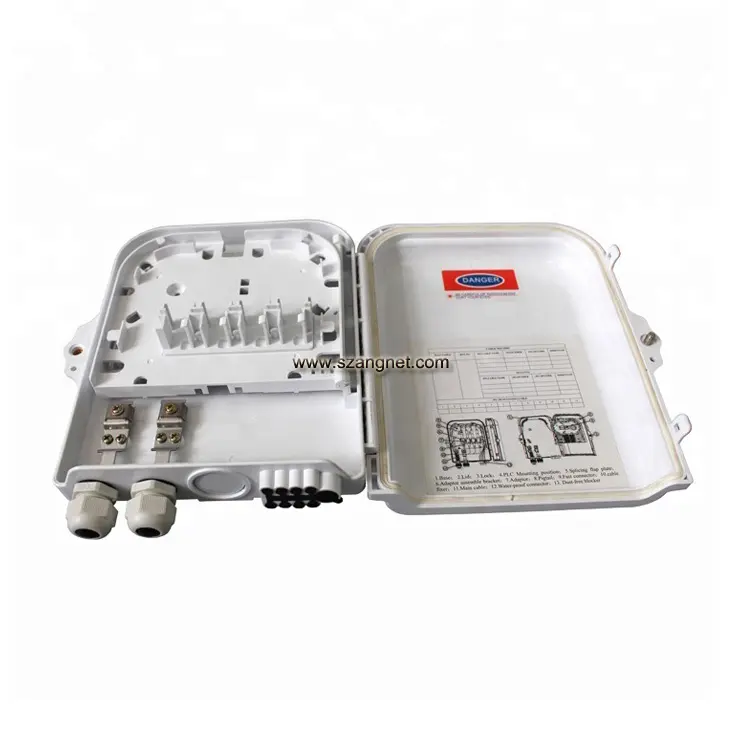 Ngoài Trời 1*8 PLC Splitter Hộp Phân Phối 8 Lõi Wall Mount Fiber Termination Box