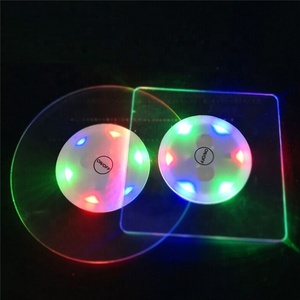 Özelleştirilmiş beyaz Led aydınlatma fincan altlığı Led Coaster