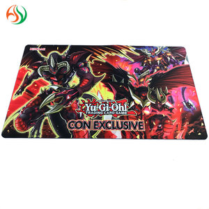 ファブリックトップ付きカスタムラバーバッキングYugiohプレイマット