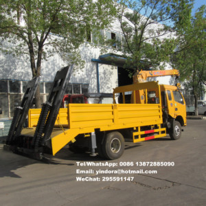 Marka yeni 6 wheeler kargo kamyon teleskopik knuckle bomlu 2 ton 3 ton dongfeng kamyona monte vinç 3t - Product Image 4