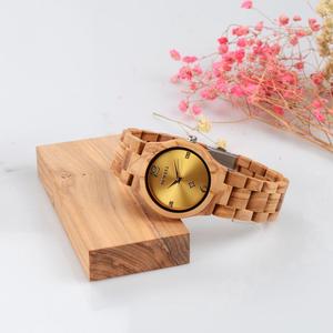 Custom logo Japan Quartz Olive Wood <strong>Watches</strong> - Product Image 3