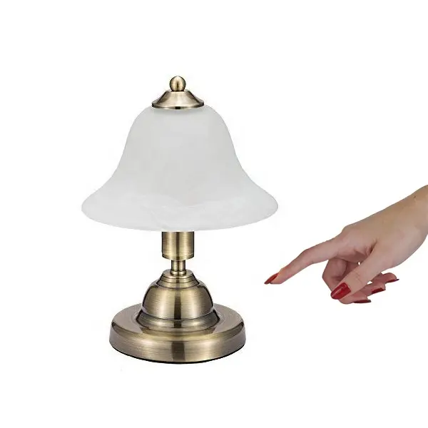 JLT-T001 Mini lampada da comodino lampade per camere da letto con sensore tattile dimmerabile, lampada da tavolo da studio sul comodino della camera da letto nordica