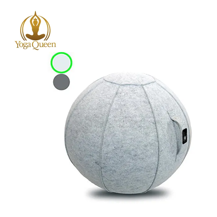 Sitting Ball Chair with Handle for Home, Office, Pilates, Yoga, Stability and Fitness - Includes Exercise Ball with Pump