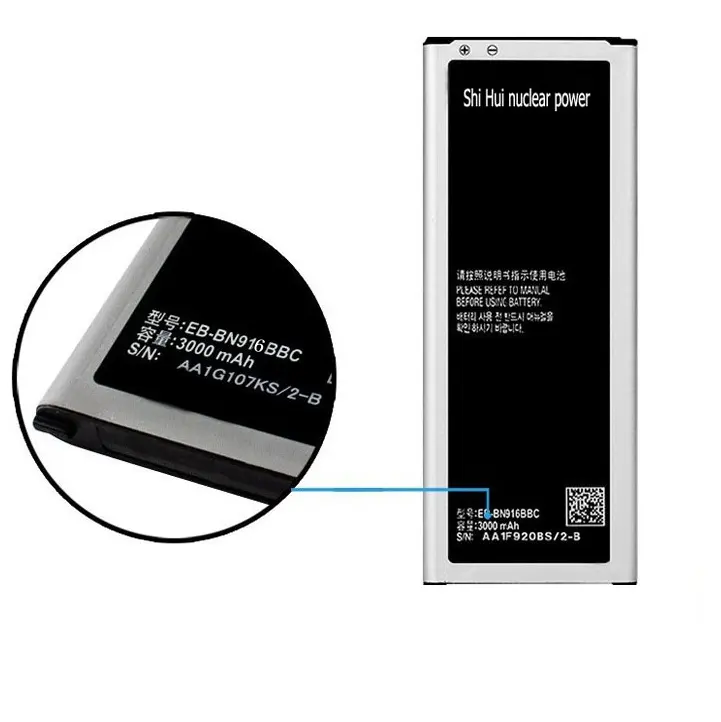 Bateria de celular de íon de lítio 3.8v EB-BN915BBC da china, bateria móvel original de 3000mah para samsung note 4 com nfc