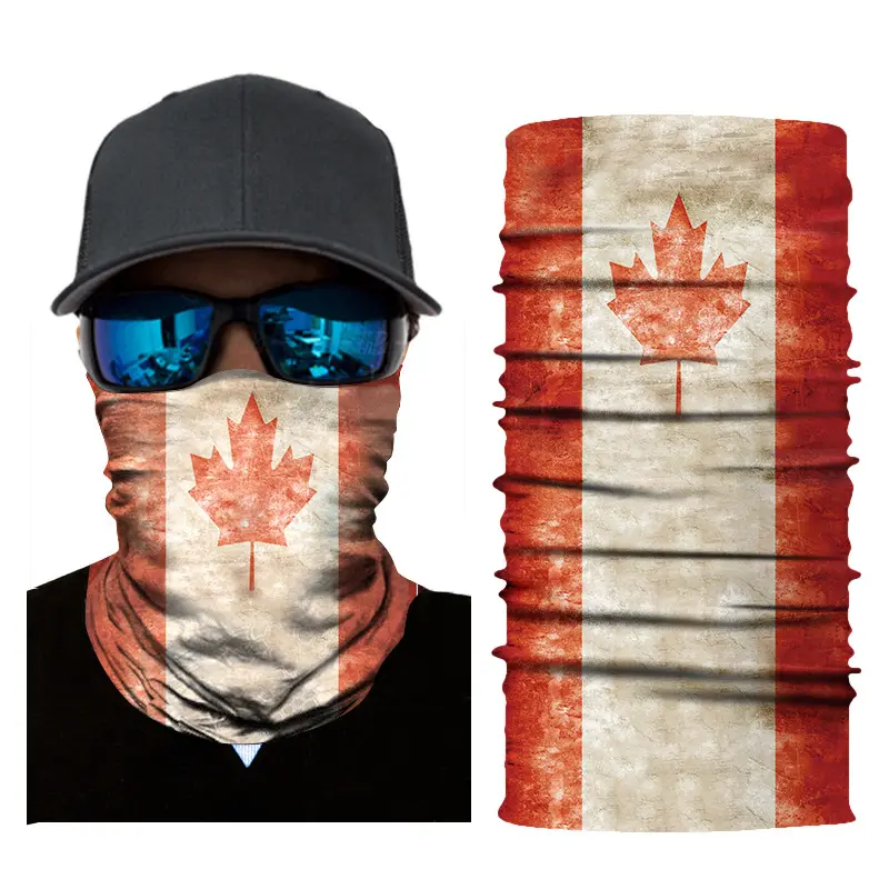 Camouflage amerikanische flagge 100% baumwolle bike reflektierende bandana