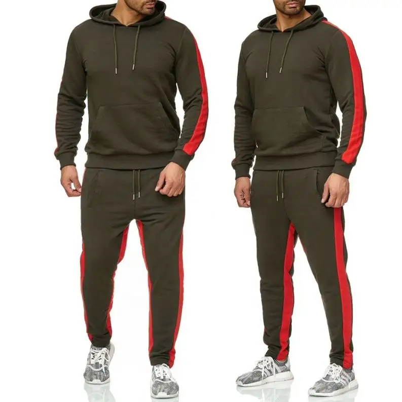 Conjunto de traje de sudor para hombre, ropa de entrenamiento de Fisicoculturismo, trajes de dos piezas, chándal informal