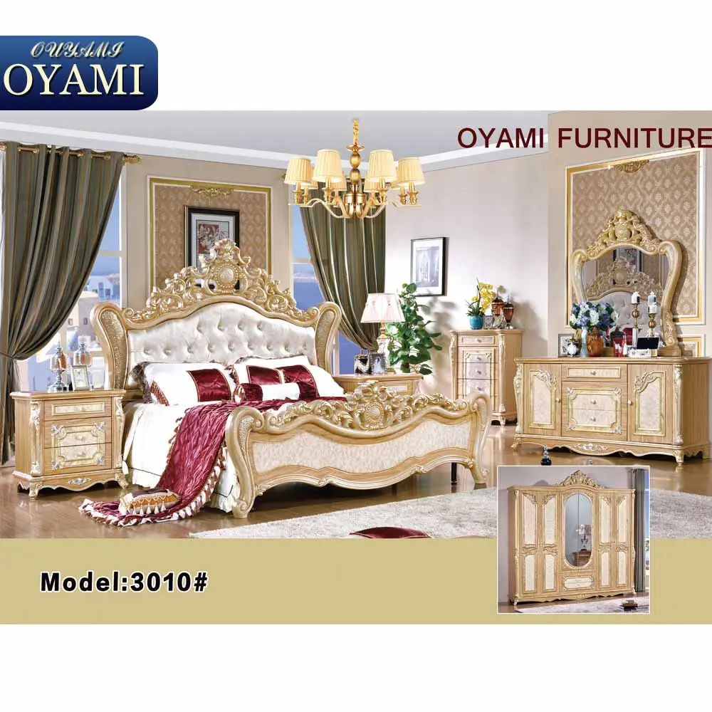 Royal luxury Wholesale low price double bed designs in wood