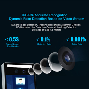 Dual Camera Smart biométrico cara reconocimiento de la cerradura de la puerta Sistema de Control de Acceso de 3d de reconocimiento facial de la cámara