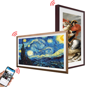 Intelligentes Kunstmuseum Display Gallery Holz beschilderung Künstlerisches Design Mal maschine für intelligenten digitalen Foto rahmen