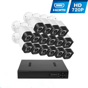 IP güvenlik kamerası <span class=keywords><strong>16</strong></span> Kanal Ağ HD dvr Kiti, su geçirmez AÇıK kamera, 16ch Dvr Cctv